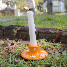 Load image into Gallery viewer, YELLOW STAR TAPER CANDLE HOLDER
