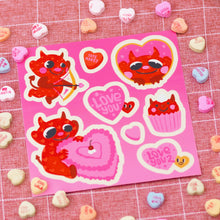 Load image into Gallery viewer, baby devil sticker sheet
