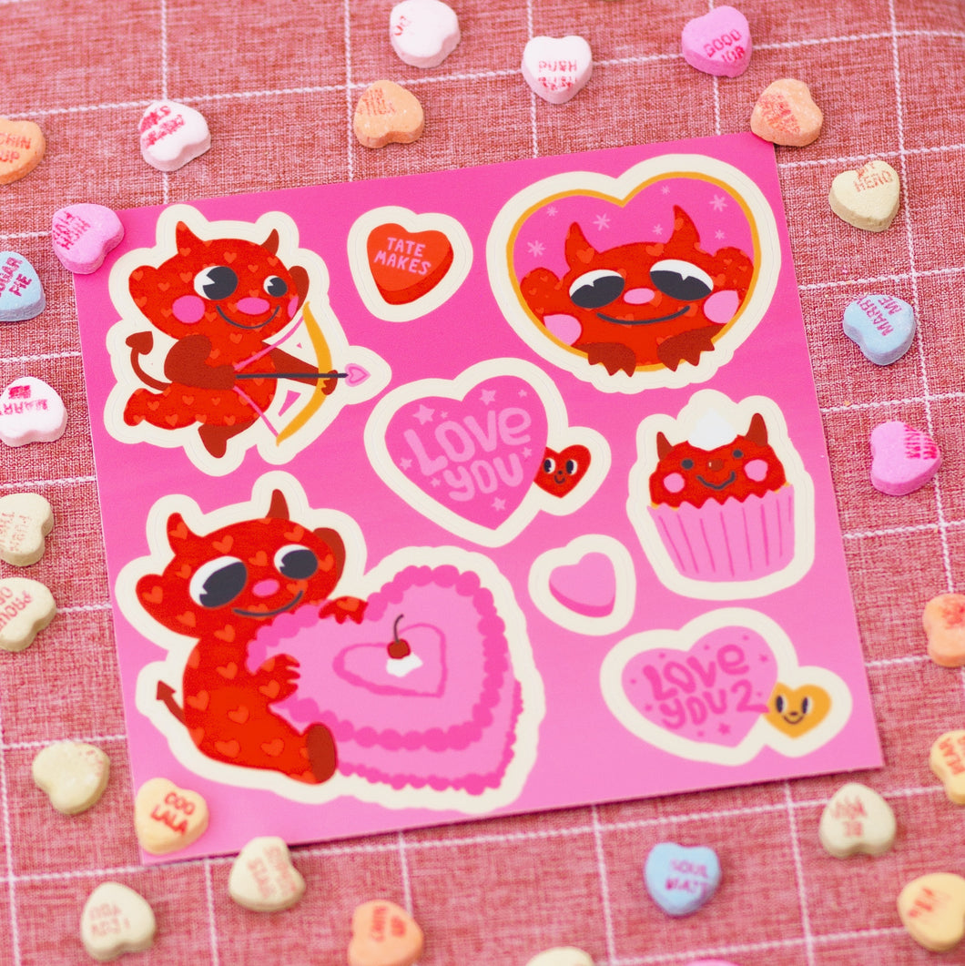 baby devil sticker sheet
